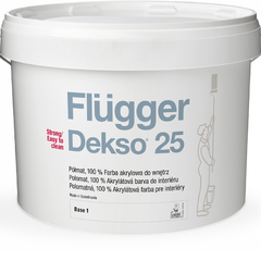 98052 Краска Flugger Dekso 25 для стен, для влажных помещений 2.8 л