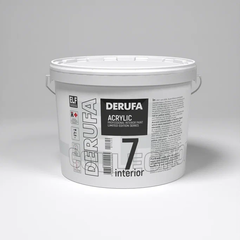 Краска Derufa Интерьер-7 для стен и потолков, для влажных помещений 9 л